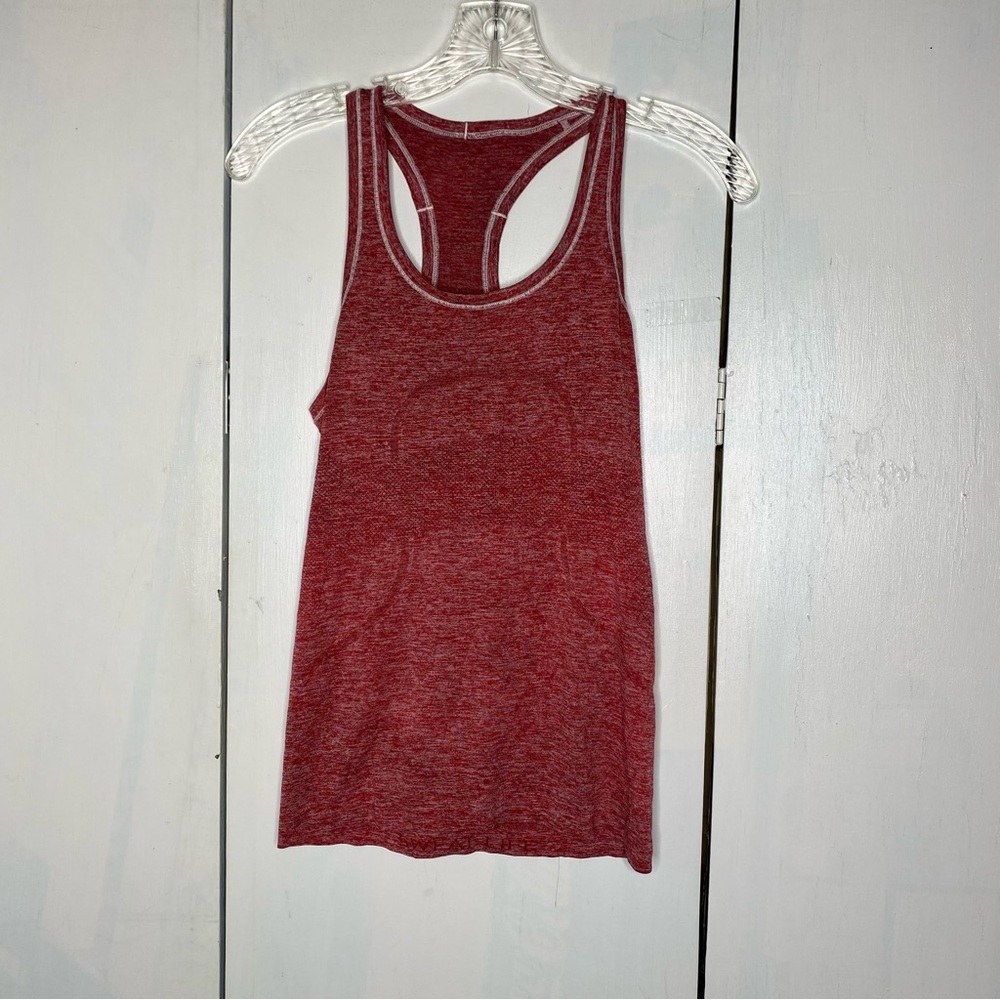 lululemon athletica Womens Marled Burgundy Racerback Tank Top